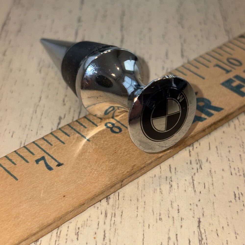 BMW Chrome Metal 3”T Wine Stopper w/contemporary look